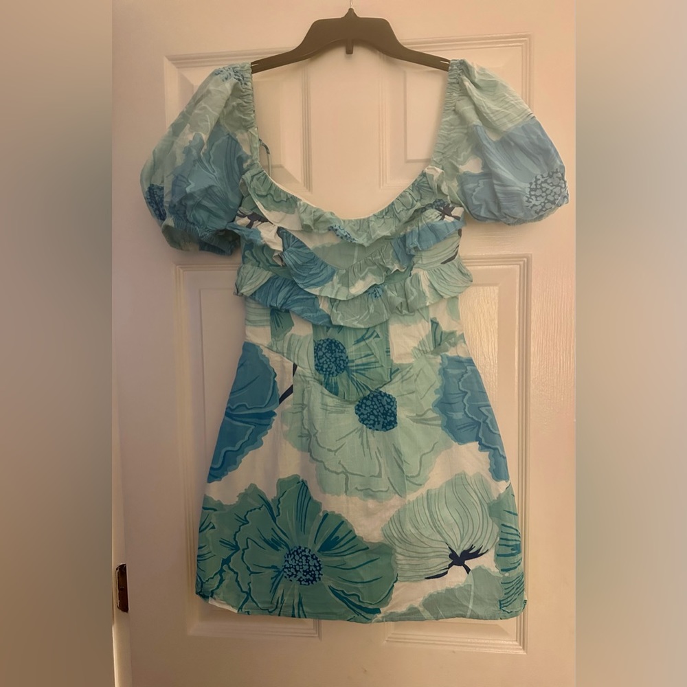 Blue mini dress